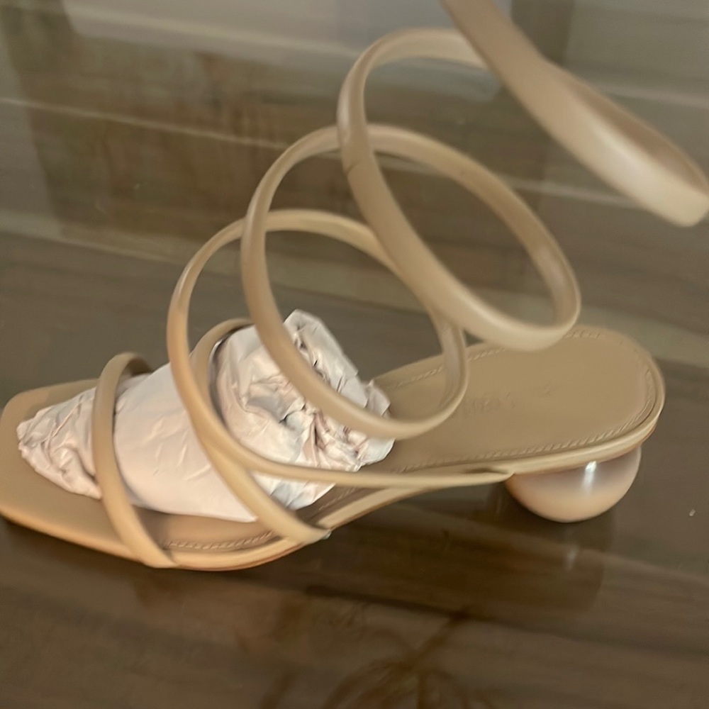 Cult Gaia ankle sandals 7.5 Color Sand
